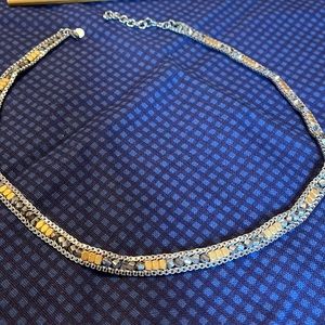 Stella and Dot necklace. Tri- color. Adjustable length. 24 inches total.